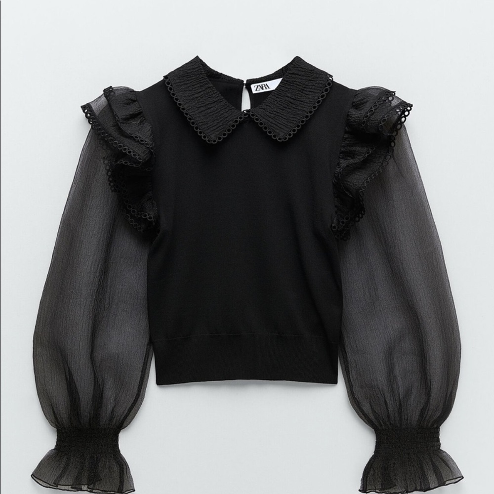 Contrasting Organza Shirt